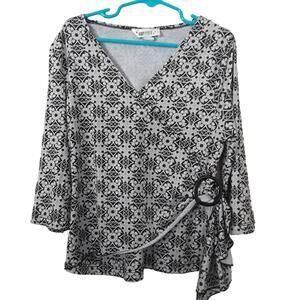 Amy Byer Faux Wrap Top